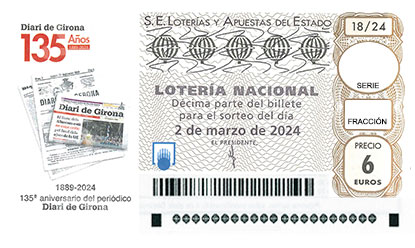 Lotería Nacional - sorteo del sábado 02/03/2024 - 6,00 Euros